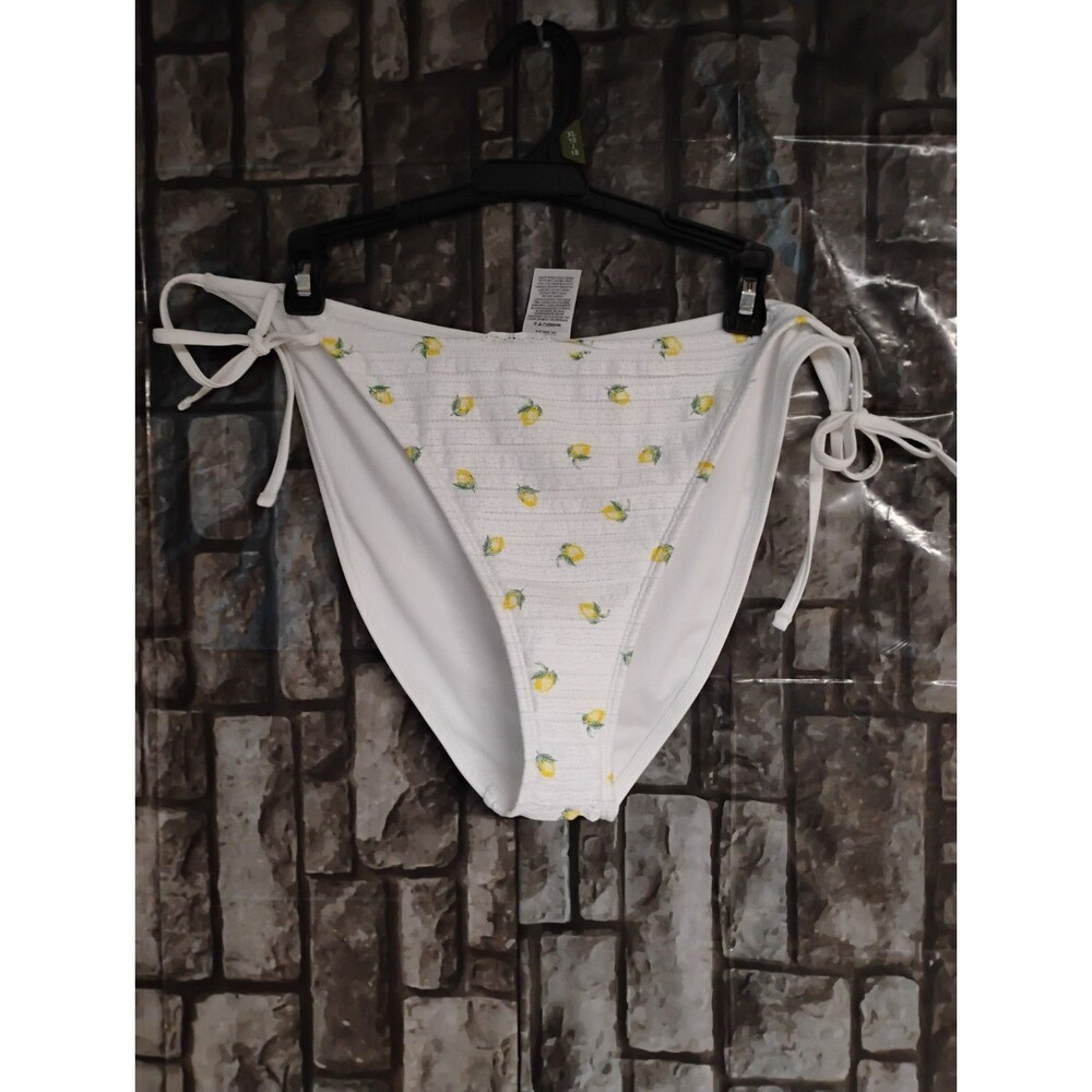 No Boundaries Womens Size XXL (20) Lemon Vivid Squeeze Side Tie Bottom Lemon